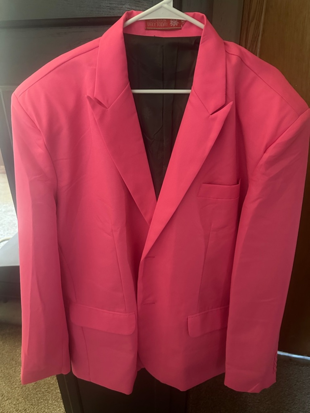 Bright Pink Men's Blazer - Unbranded